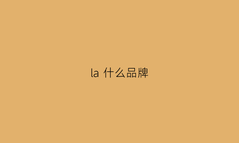 la什么品牌(horahola什么品牌)